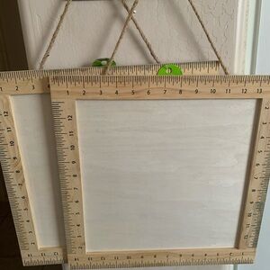 2 ruler framed wooden hanging boards, great for classrooms or home schooling.